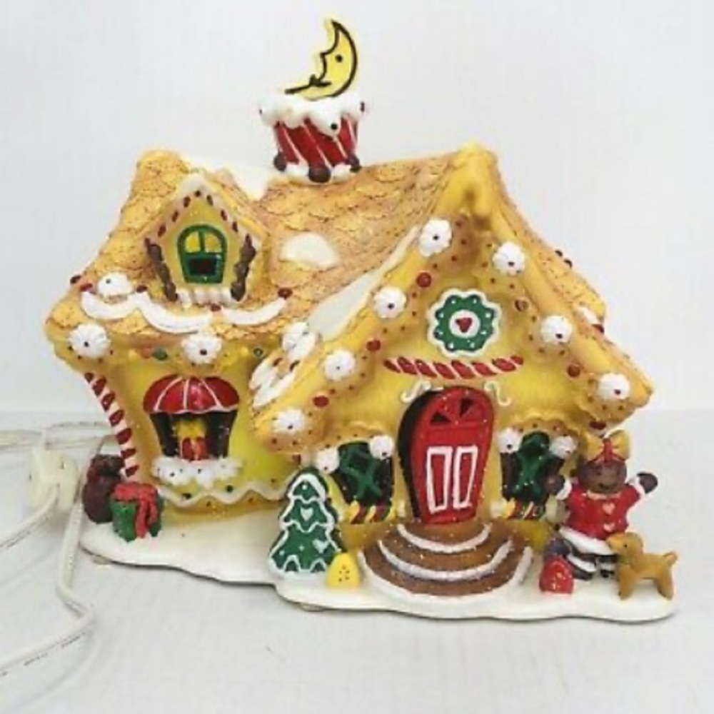 2001 O’Well Limited Edition Sugarplum Valley Gingerbread Moon Christmas House